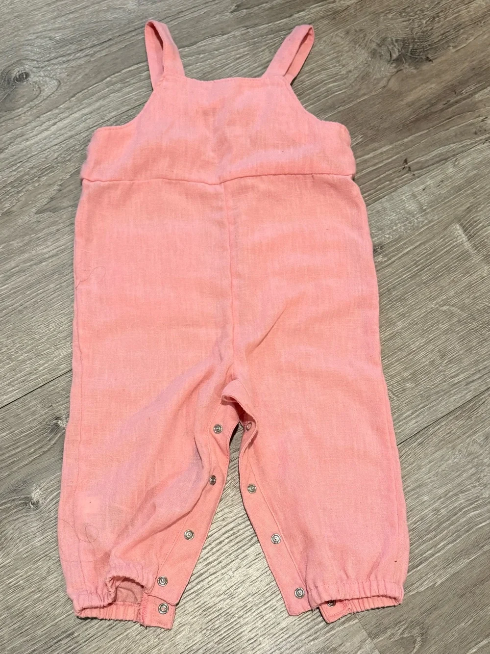 Old Navy Pink Toddler Overalls with Scallop Pockets 12-18mo